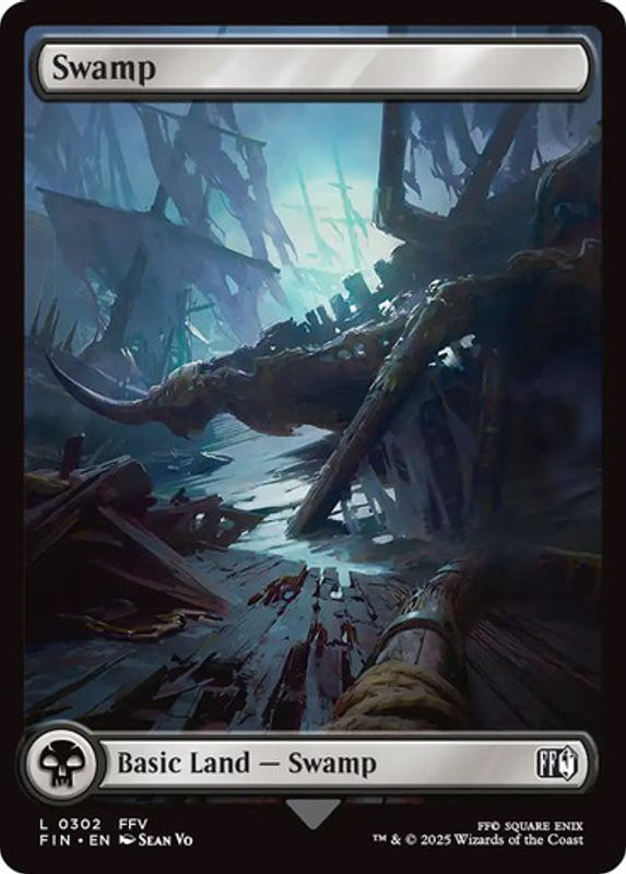 Swamp (#302) (Full Art) (Foil)